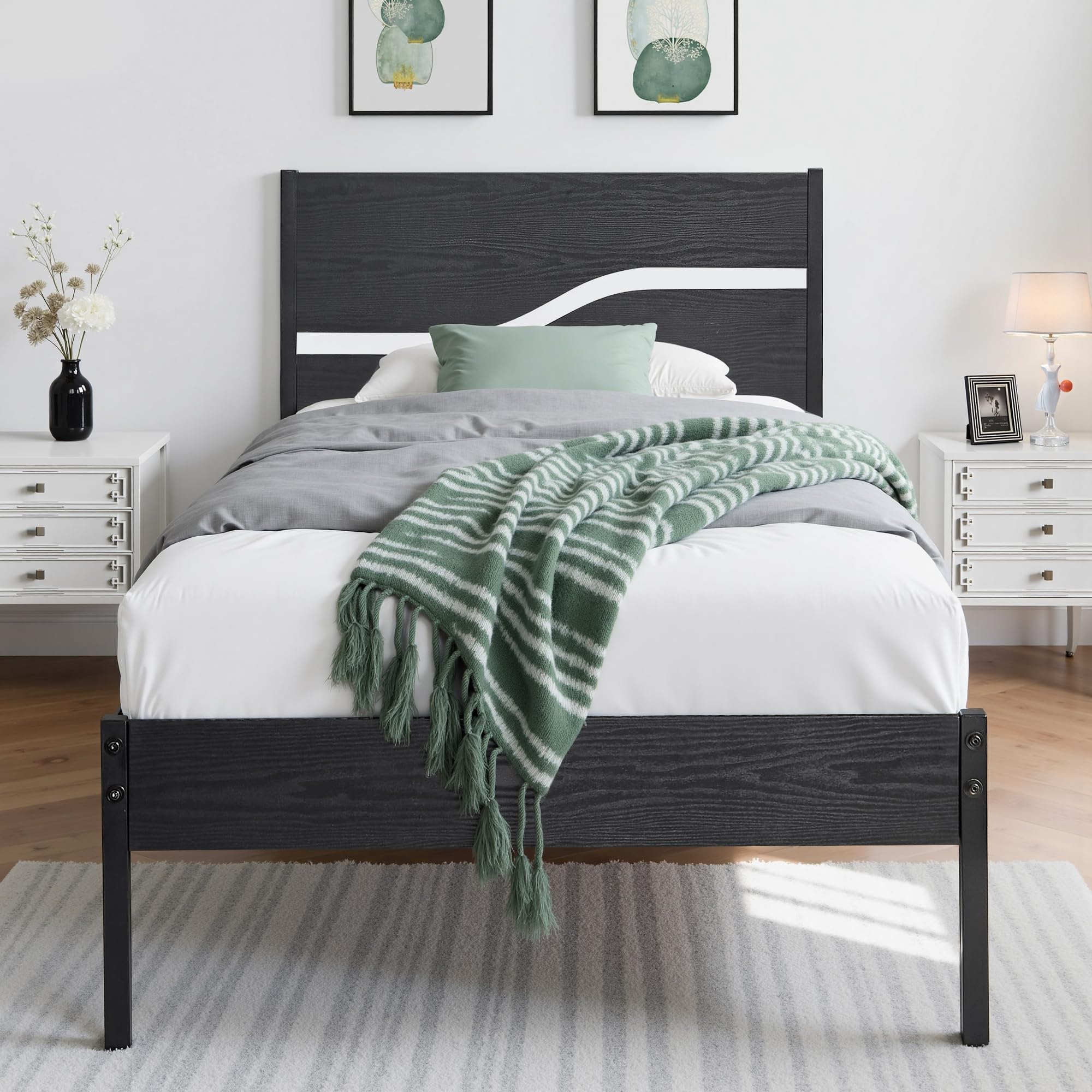 Cadre Lit 90x200 Métal Cadre Lit 90x200cm VECELO - Tête De Lit Bois - Rangement Sous Lit - Noir Cadre Lit Moderne Noir Cadre Lit 90x200 Métal Cadre Lit 90x200cm VECELO - Tête De Lit Bois - Rangement Sous Lit - Noir Cadre Lit Moderne Noir