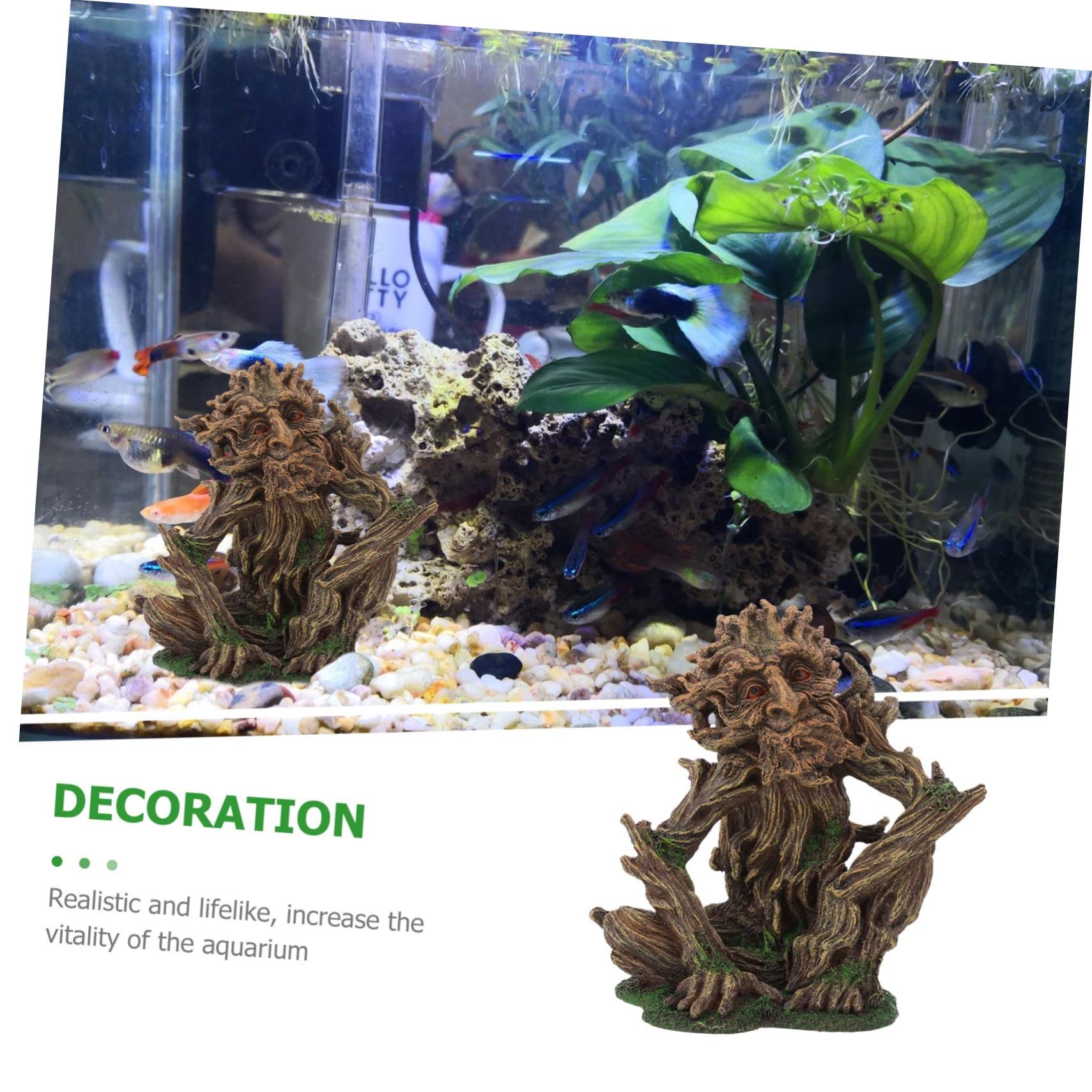 YARNOW 2 Pièces Aquarium Aménagement Paysager Arbre Homme Grands Ornements D'aquarium Aquariums Décorations De Statue d'arbre D'aquarium Décoration De Crâne D'aquarium Sable Cacher Résine