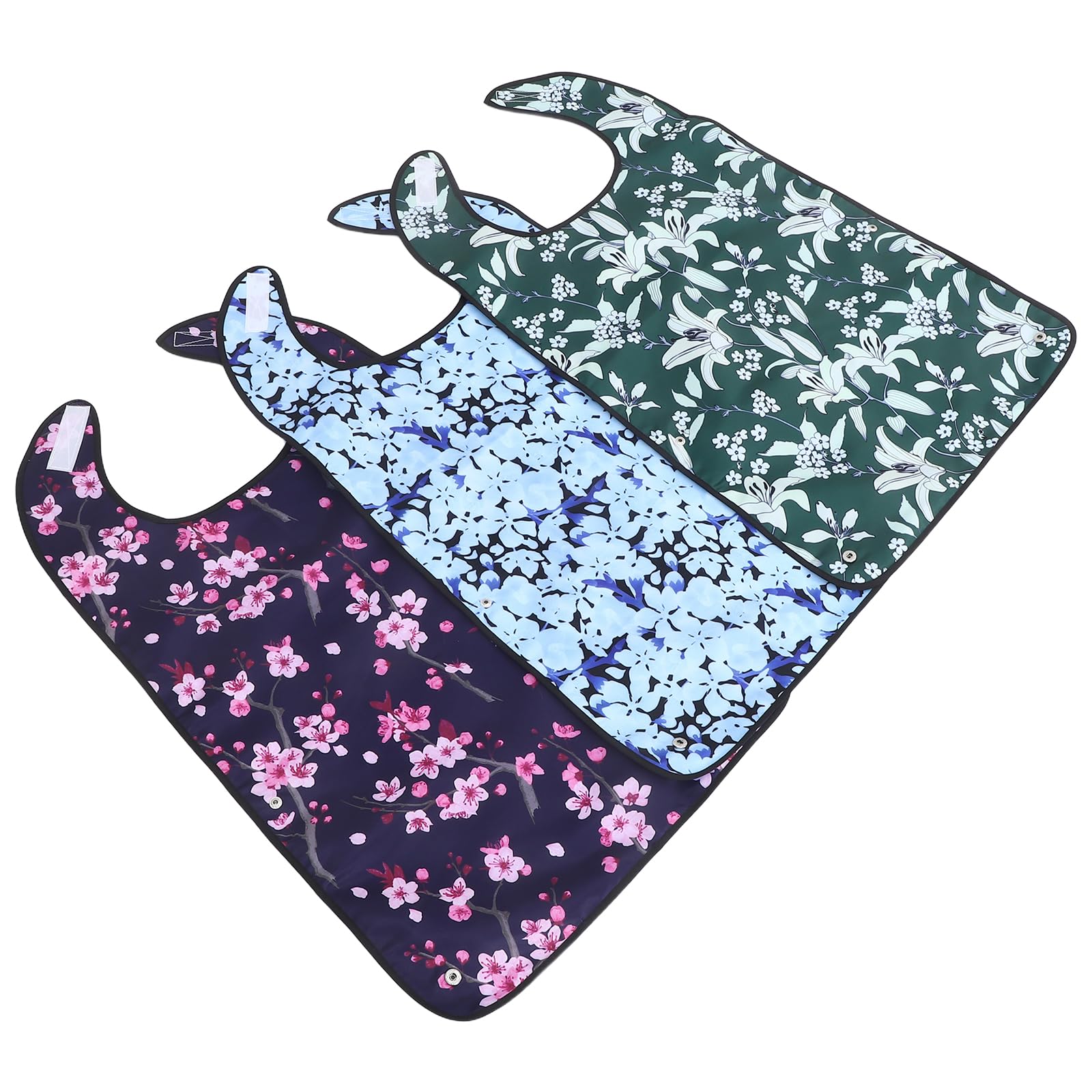 Anneome 3 Pièces Bavoir imperméable pour personnes âgées Bibs imperméables manger des bavoirs Baptide d'alimentation tabliers adultes
