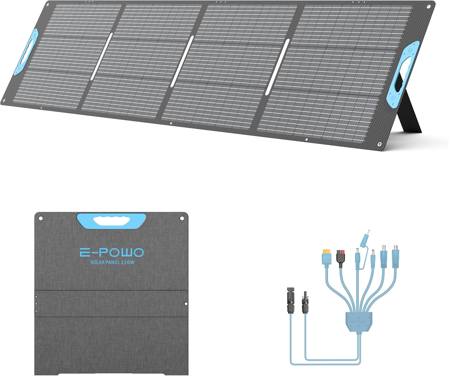 220W Portable Solar Panel for Power Station, 23.5% High Efficiency ETFE Foldable Solar Panels Charger, QC3.0 USB-A &Type-C Output,IP67 Waterproof for RV, Outdoor Camping, Off Grid Blackouts 220W Portable Solar Panel for Power Station, 23.5% High Efficiency ETFE Foldable Solar Panels Charger, QC3.0 USB-A &Type-C Output,IP67 Waterproof for RV, Outdoor Camping, Off Grid Blackouts