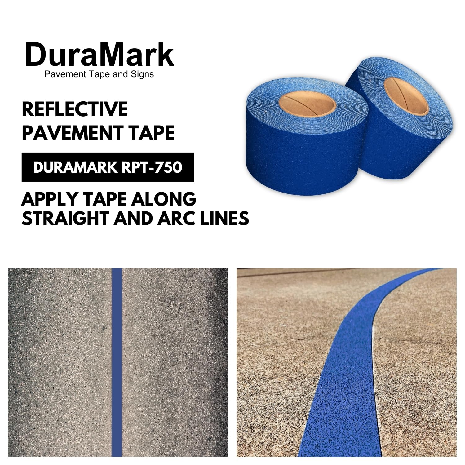 RPT-750 cinta de pavimento para marcado – certificado, permanente, exterior, reflectante, resistente