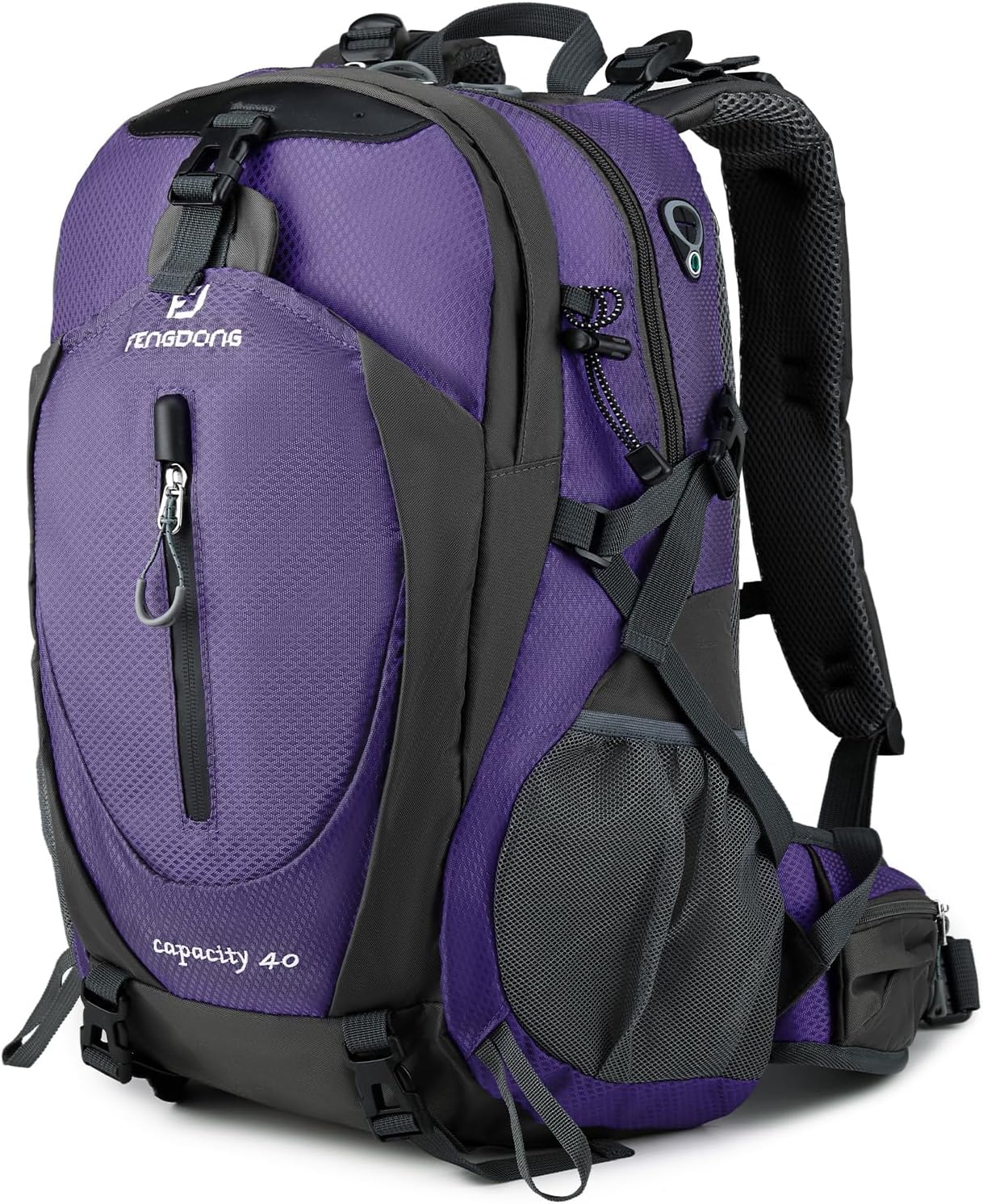 FENGDONG 40L 防水 軽量 ハイキング キャンプ 旅行用バックパック メンズ レディース 20.5 x 13 x 7.1inches
