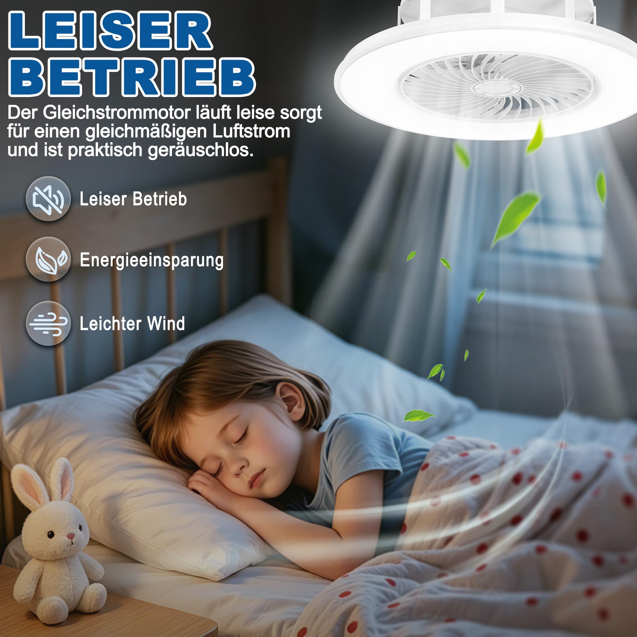 ACXIN LED Deckenventilator Mit Beleuchtung Deckenventilator mit Fernbedienung Lüfterlicht Deckenleuchte Dimmbar Modern Lüfter Lampe Ventilator Deckenlampe 90W