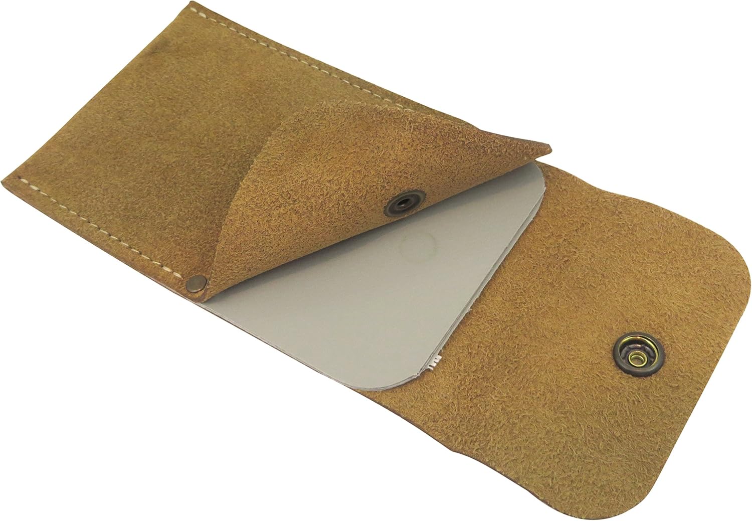 French Leather Cabinet Scraper Case Holder Wallet with Four (4) Pockets for 3-1/4” x 6-1/2” Scraper Blades 115590