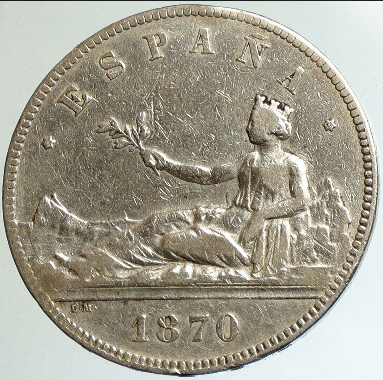 ES 1870 1870 SPAIN Provisional Government Liberty ANTIQUE Good