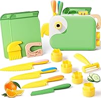 Vista 9 de Juego de cocina para niña pequeña con caja de almacenamiento - Juego de cocina rosa para niñas, material PP seguro, herramientas de cocina