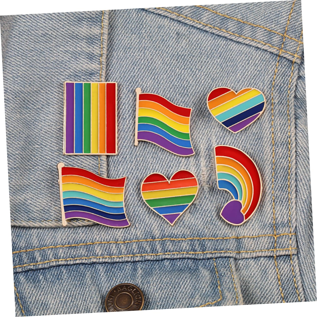 SHERCHPRY 30stücke Teiliges Bunter Regenbogen-broschen Für Kostüme Und Kleidung Kreative Anstecker Für Feste Partys Und Anlässe Aus Hochwertigem Legierungsmaterial Vielseitig Einsetzbar