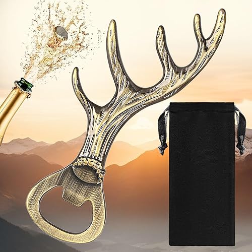 Deer Antlers - Abrebotellas de cerveza, regalos de ciervos para cazadores, regalos de Navidad, regalos del día del padre, regalos únicos para