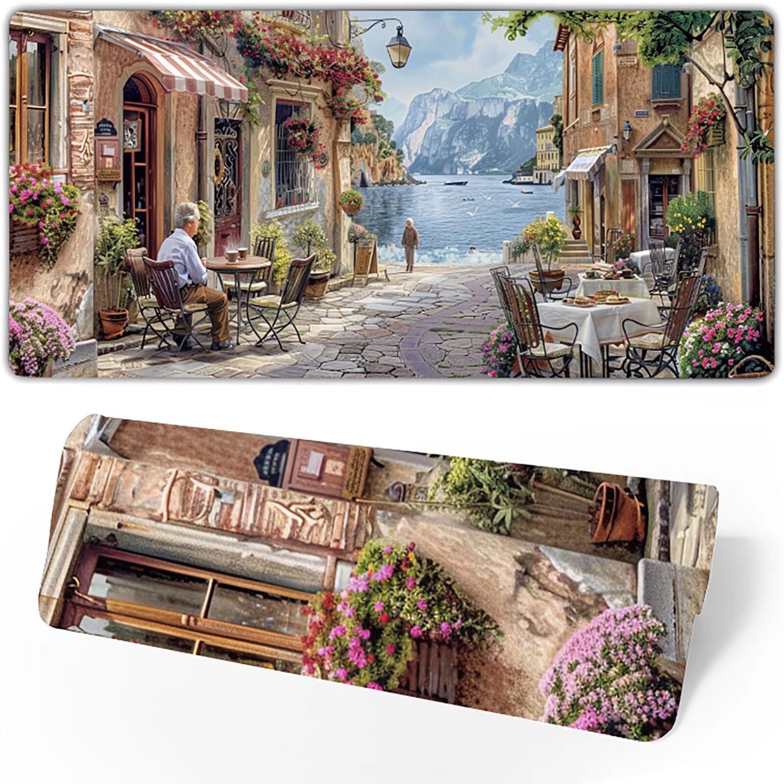 Gamingowa podkładka pod mysz, żółta, XXL, 1400 x 600 x 3 mm, XXL, podkładka pod mysz, akcesoria gamingowe z antypoślizgową podkładką, wodoszczelna i trwała, do biura i myszki i klawiatury, do biura,