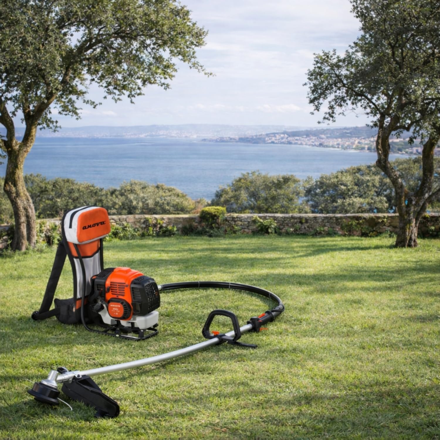 ANOVA - Desbrozadora Gasolina | 2,5 HP - 1,9 KW | 52,8 CC | 10,3 KG | Ø Barra 26MM | Longitud Total de Tubo 2,37 M | para Limpieza de Maleza, Hierba Alta y Mantenimiento de Terrenos | Diseño Robusto