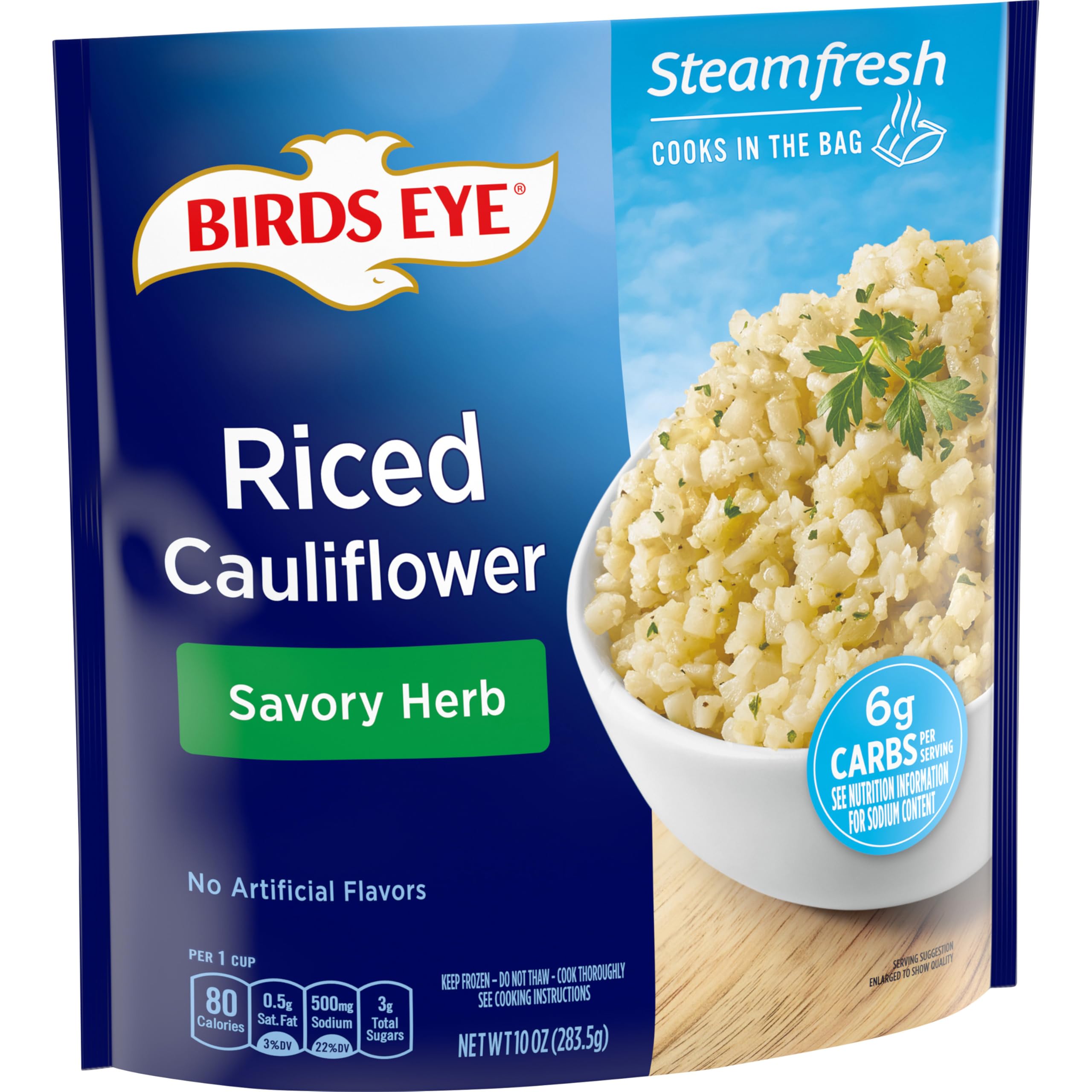 RICED CAULIFLOWER LIGHTLY SAUCED WITH SAVORY HERB