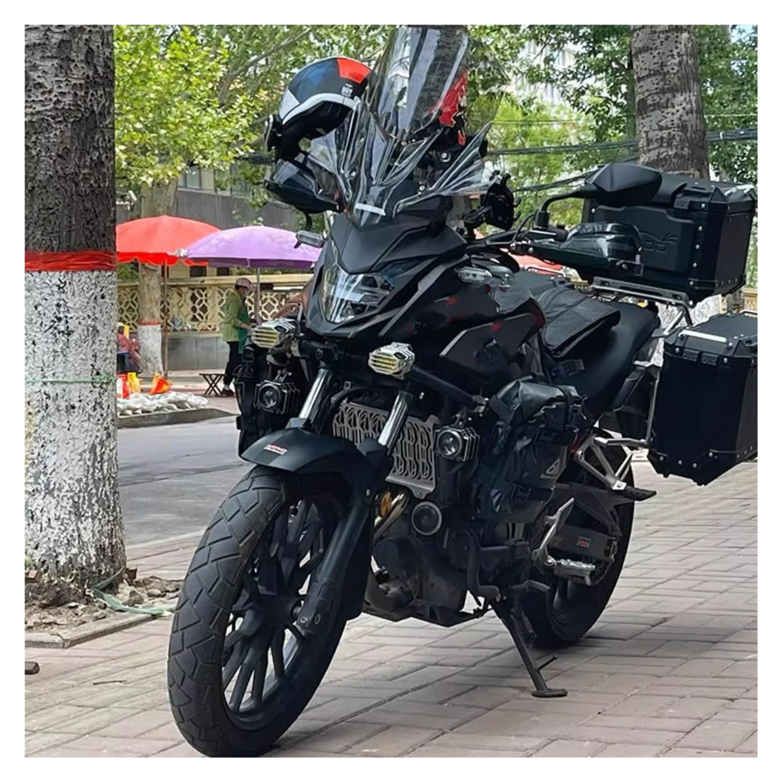Per Moto Per CB500X Per CB400X Per CRF1000L Per Africa Per Twin Borse Laterali Paraurti Barre Di Protezione Porta Attrezzi Borsa Laterale Per Moto Borsa Laterale(arancia,Clor1)