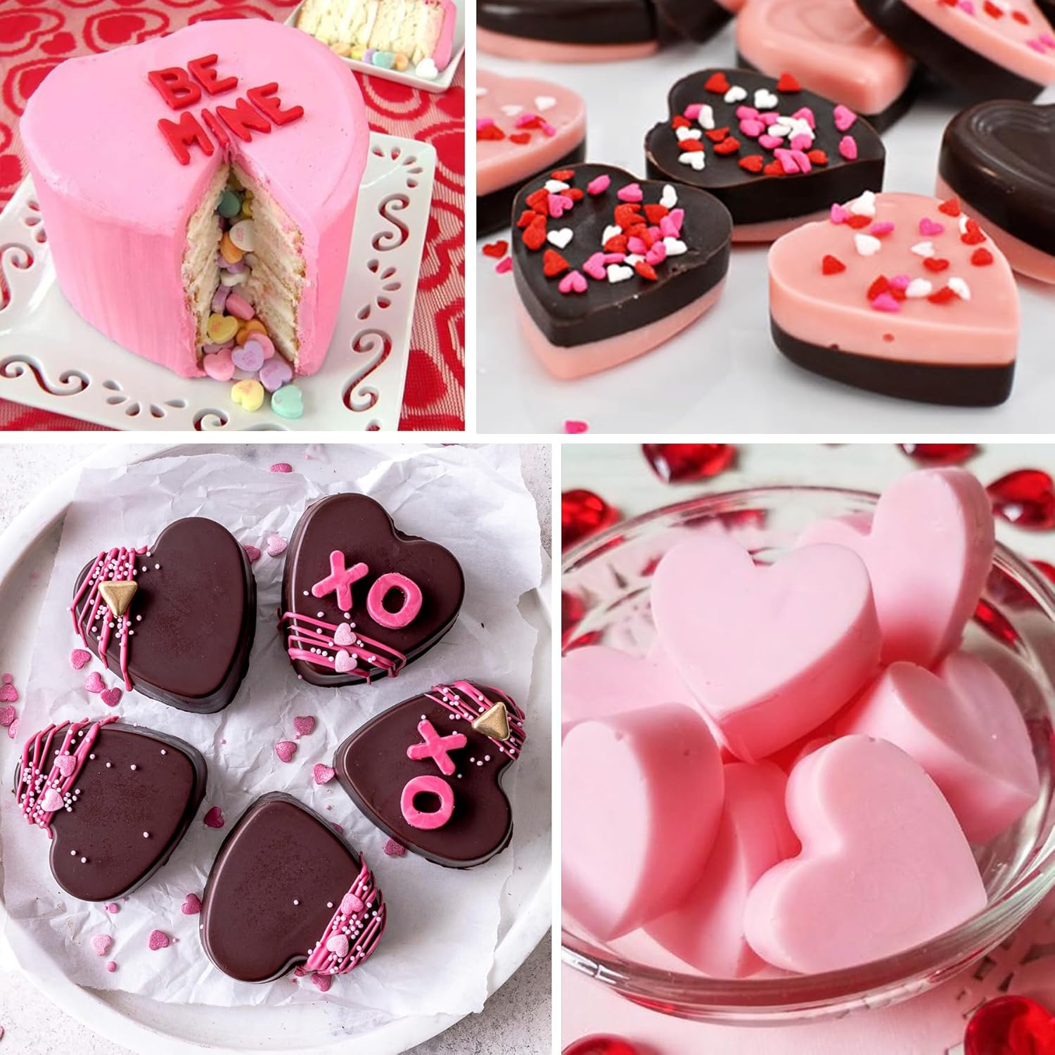Sidosir 3Pcs Large Heart Shaped Muffin Pan Silicone Mold, 8-Cavity Chocolate Cover Molds for Valentine's Day Mini Cake, Jelly Pudding, Handmade Soap - Image 7