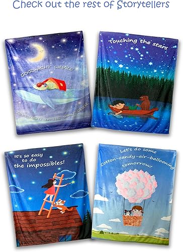 Miniatura 7 de Manta Storytelling para niños y niñas, de 50 x 60 pulgadas, acogedora, suave, ligera, de forro polar, cumpleaños, para niños pequeños, manta de