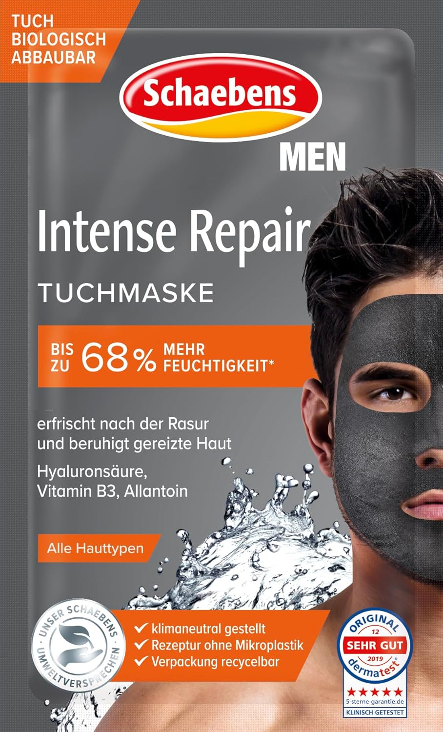 Schaebens Men Intense Repair doekmasker voor meer vocht voor alle huidtypes. Schaebens Men Intense Repair doekmasker voor meer vocht voor alle huidtypes.