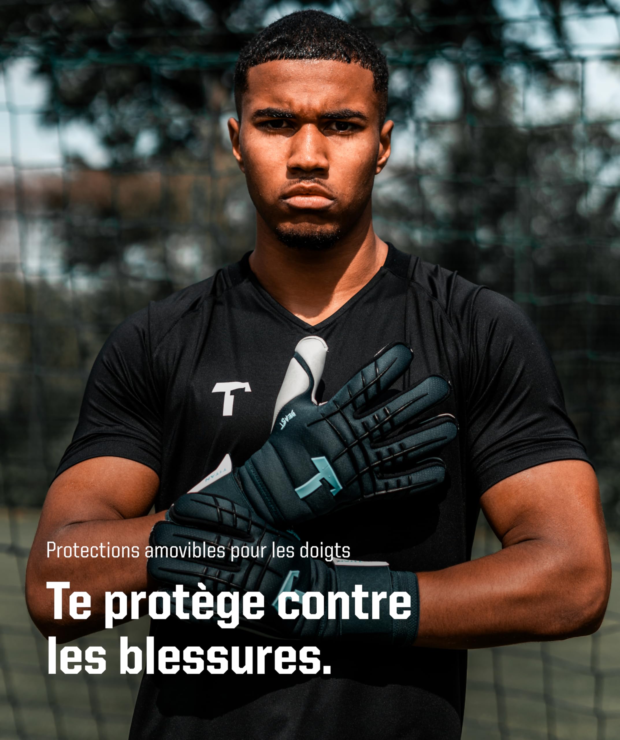 T1TAN Alien - Gants de Gardien de But sans Protection des Doigts - Gants de Football pour Jeunes & Adultes - Unisexe, 4mm Pro Grip - Diverses Tailles & Couleurs
