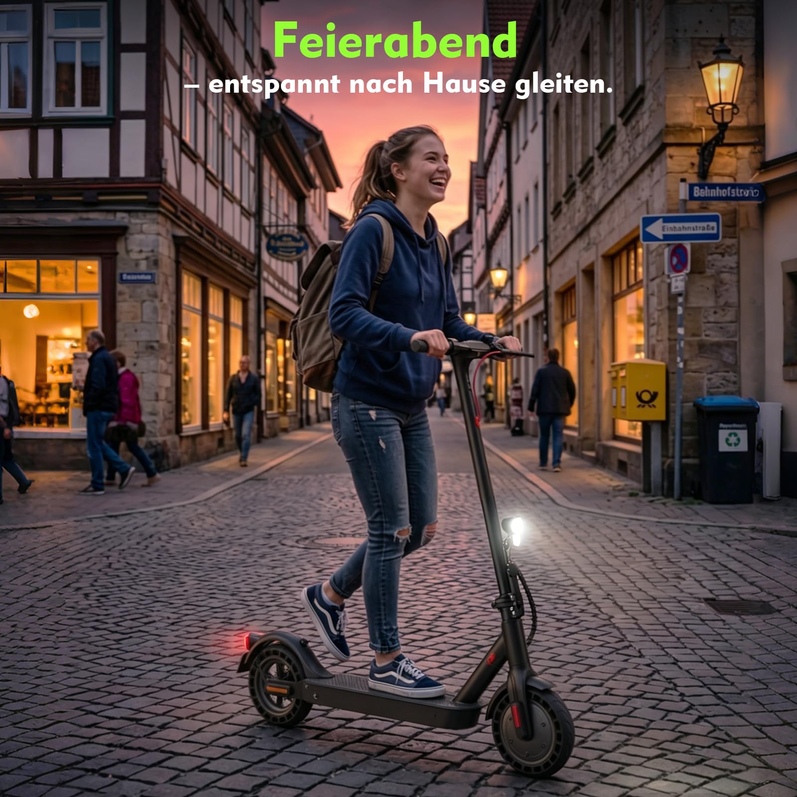 E Scooter mit Straßenzulassung mit App Max 40 km Reichweite,10 Zoll Elektroroller mit Wabenreifen Duales Bremssystem und Doppelfederung 20km/h,Elektro Scooter bis 120kg für Herren Damen