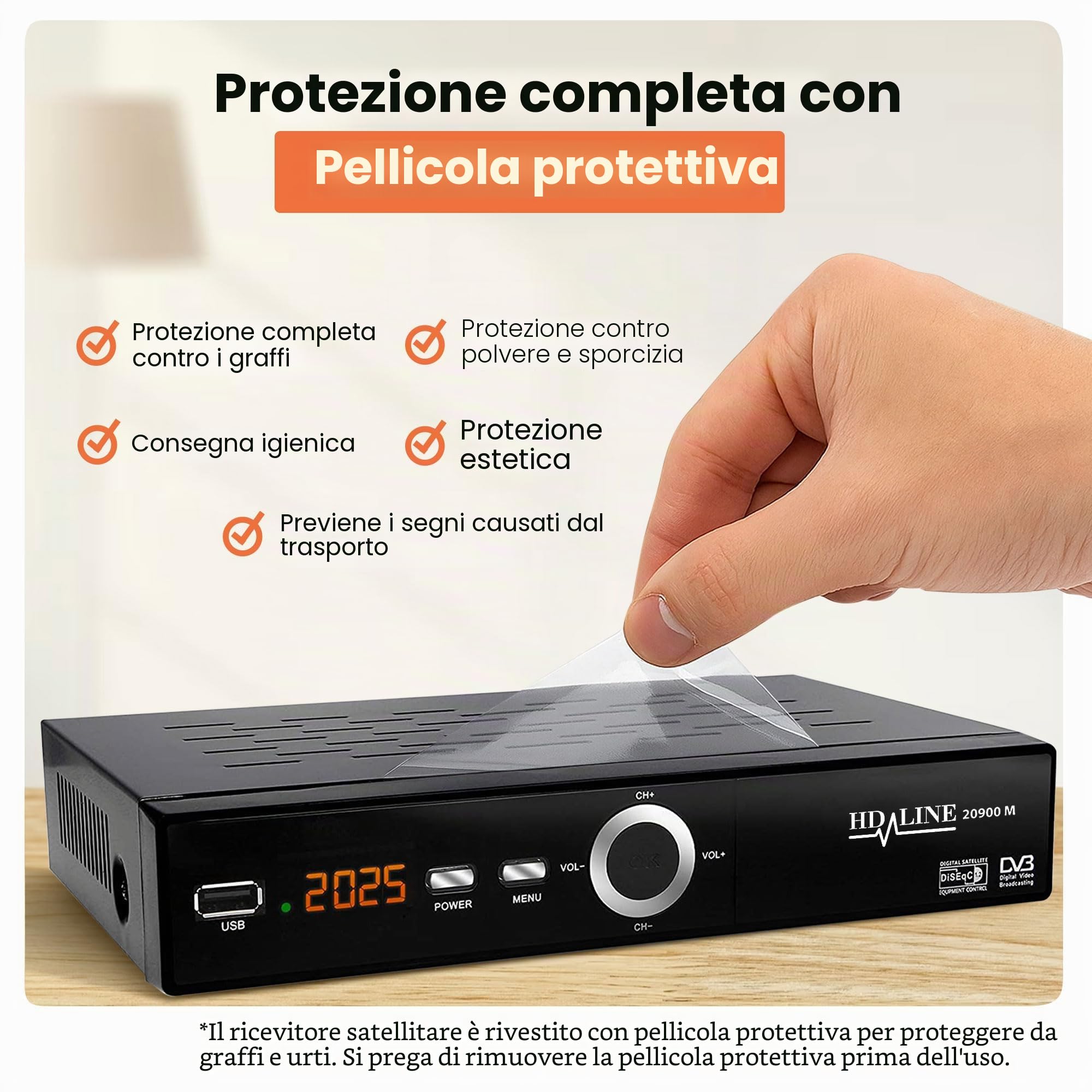 Hd-line 20900 Ricevitore Satellitare DVB S2 per satelliti digitali SAT (DVB-S/S2, HDMI, SCART, 2 x USB 2.0, Full HD 1080p) (preprogrammato per Astra Hotbird e Türksat)