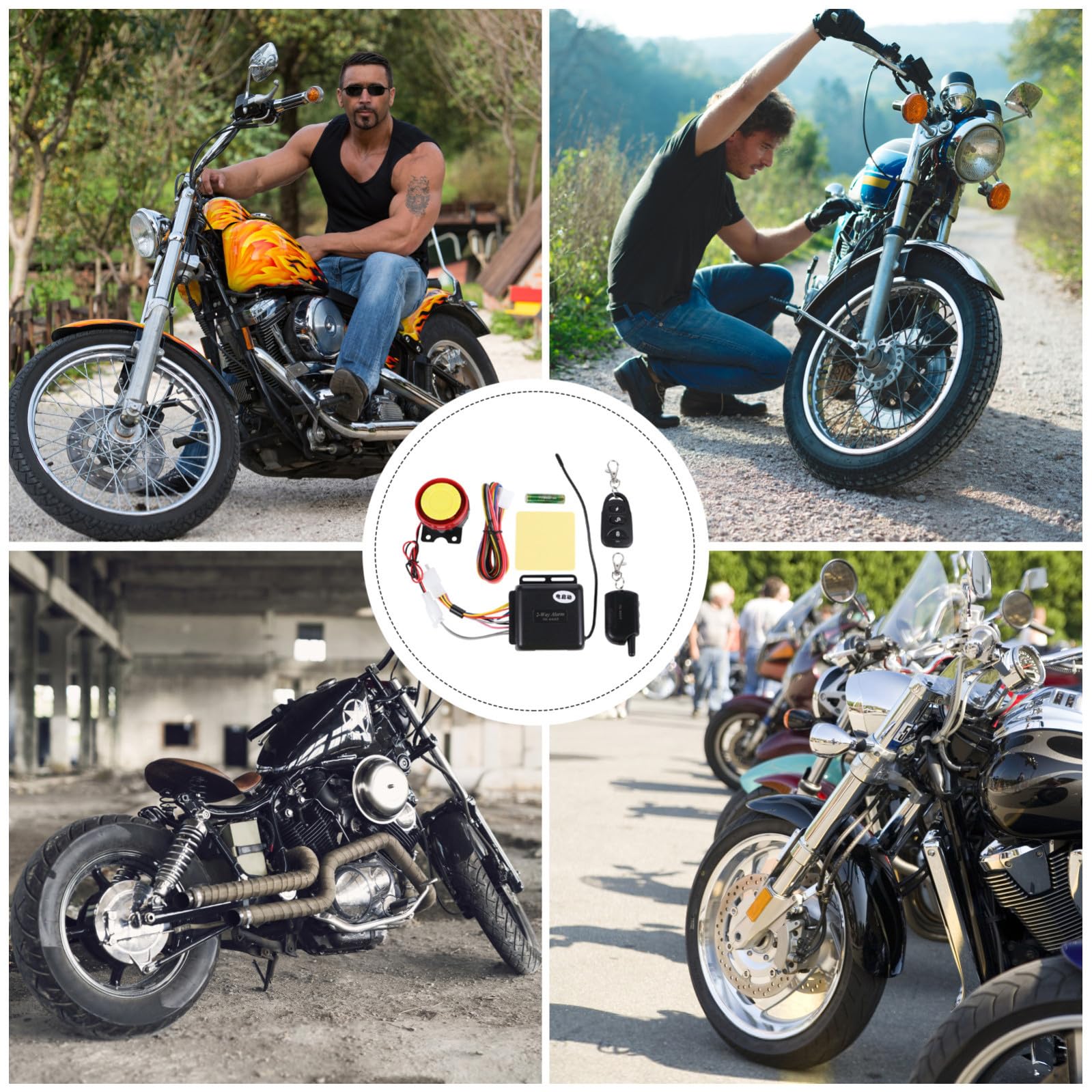 Système D’Alarme Bidirectionnel pour Moto et Motorbike Anti-vol | Abs Cuivre, Alerte Vibration et Déverrouillage Forcé, Réception Longue Portée et Détection à Distance