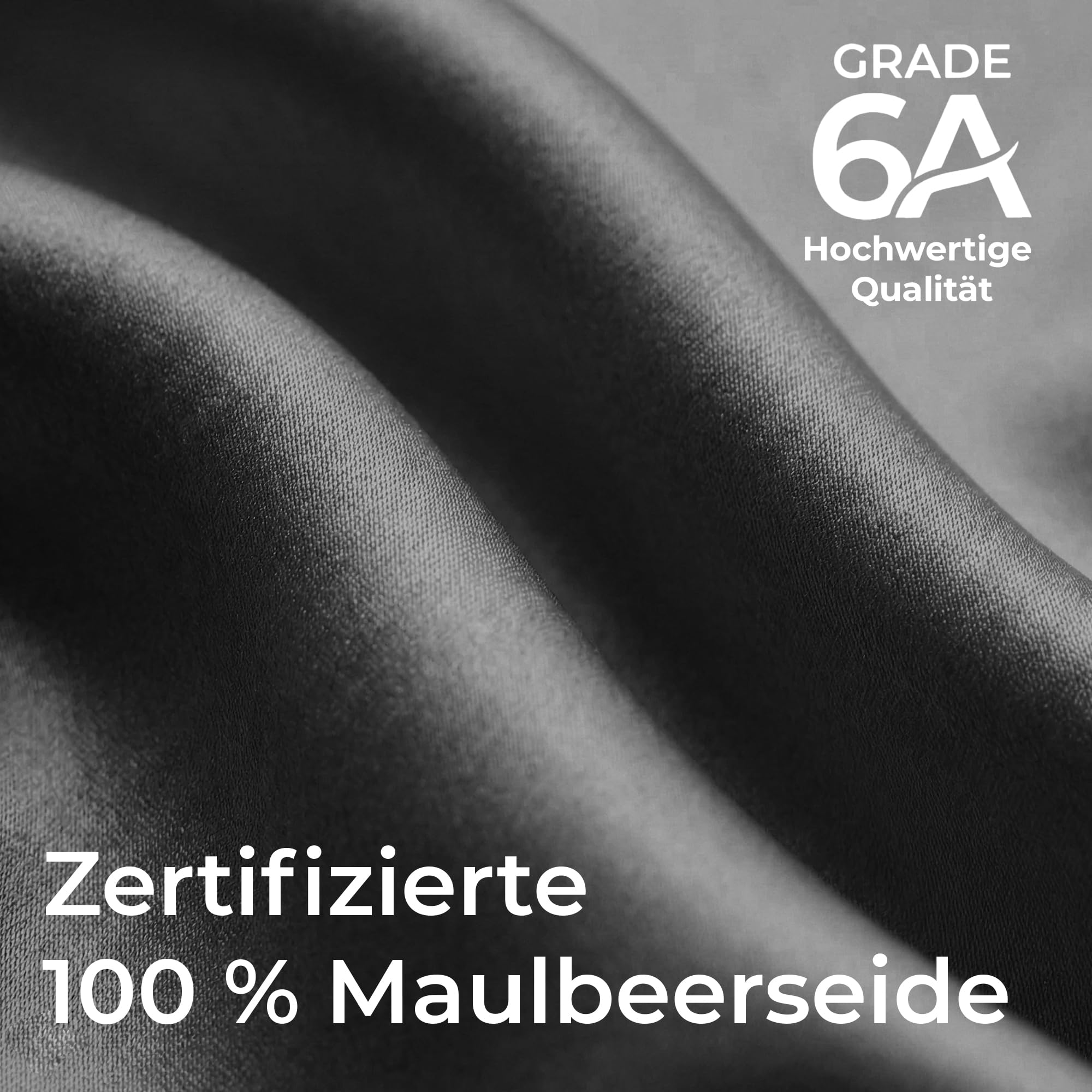 Seidenhaube zum Schlafen – Schlafhaube aus 100% Maulbeerseide, atmungsaktive und anpassbare Schlafmütze, Silk Bonnet, Haarhaube für die Nacht mit elastischem Band
