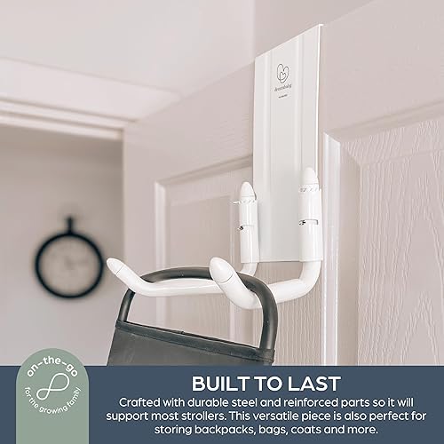 Miniatura 4 de Dreambaby StrollAway - Percha para cochecito de bebé, organizador de gancho de metal resistente con capacidad de carga de 50 libras