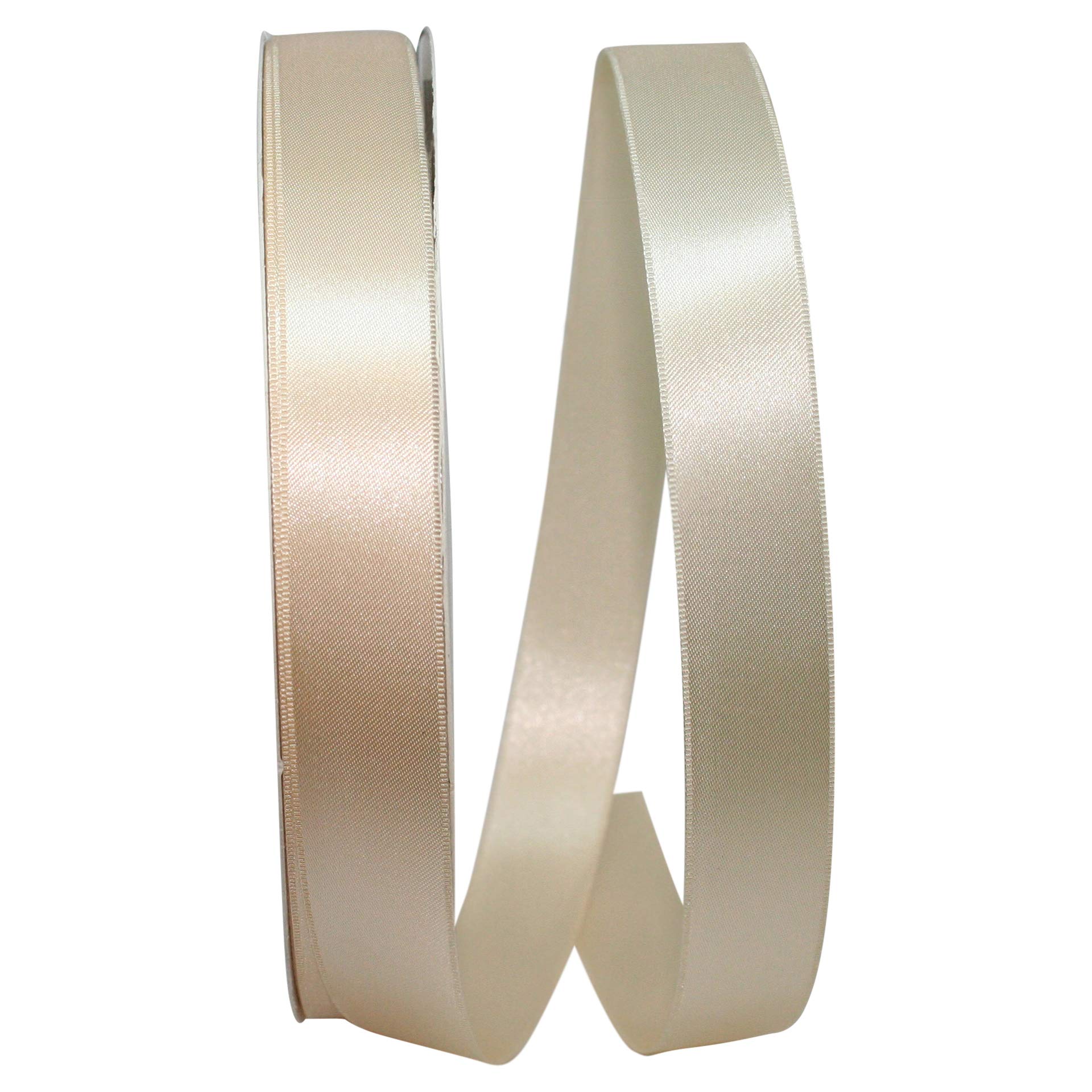 Reliant Ribbon 5000-810-05C Double Face Satin Allure Dfs Ribbon, 7/8 Inch X 100 Yards, Ivory