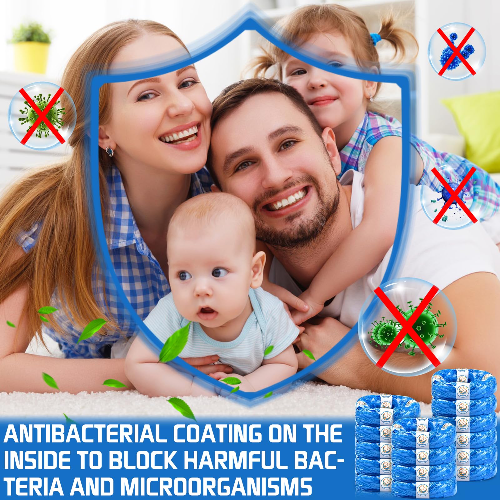 Ricarica Secchiello Pannolini Ricariche Mangiapannolini NCKIHRKK - 15 Pezzi, Antibatteriche, Antiodore, Con Olio Di Limone Tommee Tippee Ricariche