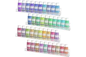 Space-Saving Wall-Mounted Craft Paint Storage Solution