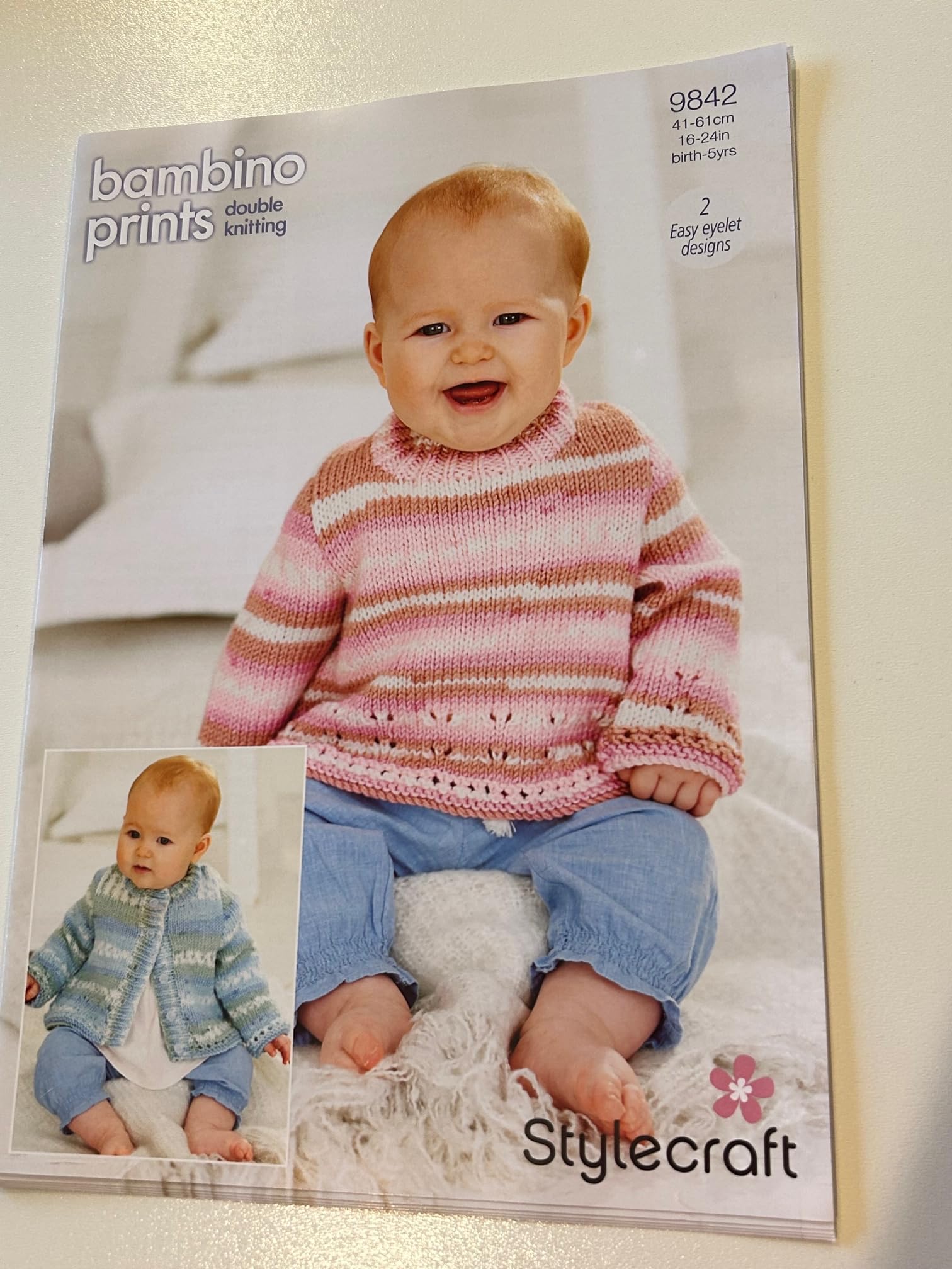 Stylecraft Baby DK Knitting Pattern - 9842 Cardigan & Sweater