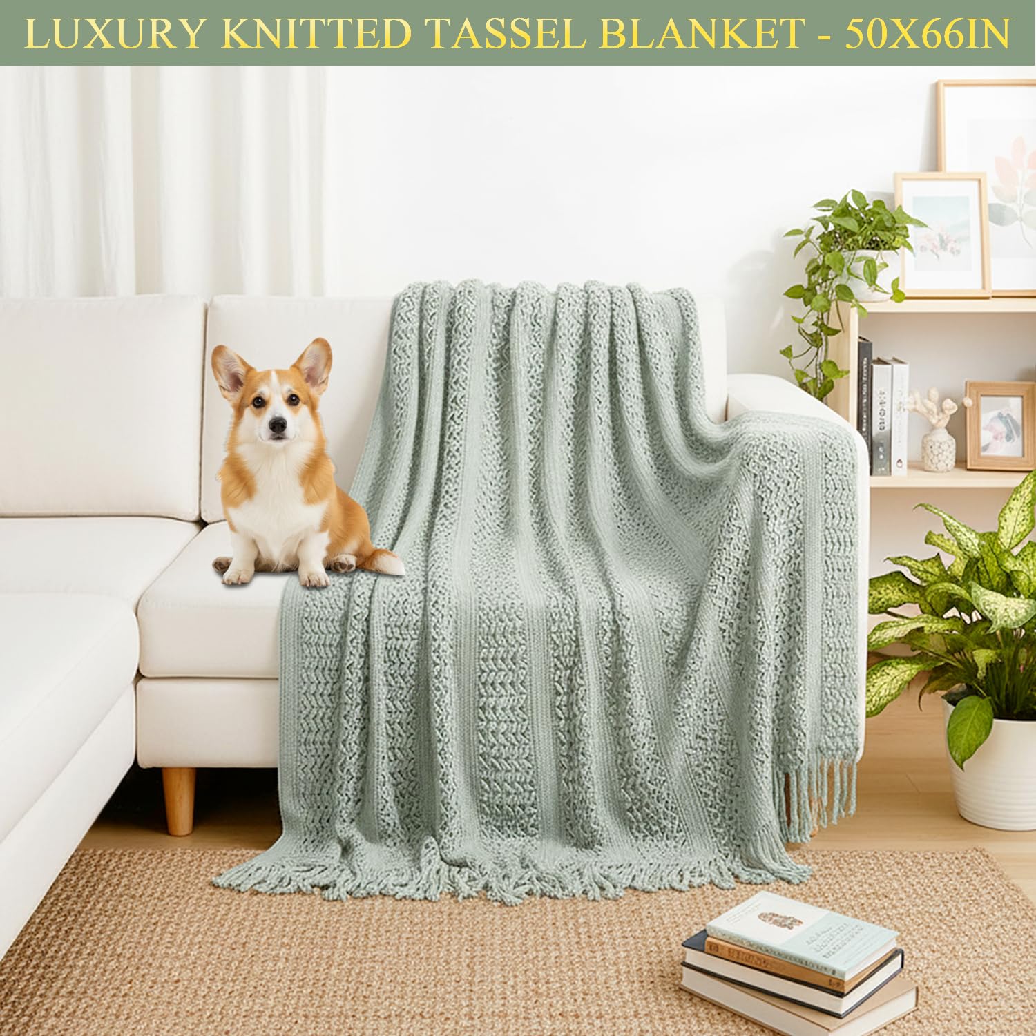 8 Pcs Gift Baskets for Women, Birthday, Self Care, Thank You, Get Well Soon, Unique Spa Gifts Set for Mom, Her, Sister, Wife, Friends, Christmas, Small Woven Basket with Gift Bags (Sage Green)