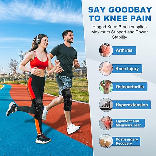 Miniatura 5 de Rodillera de talla grande para mujeres y hombres, gel de rótula y estabilizadores laterales para ACL, desgarro de menisco, artritis, recuperación de