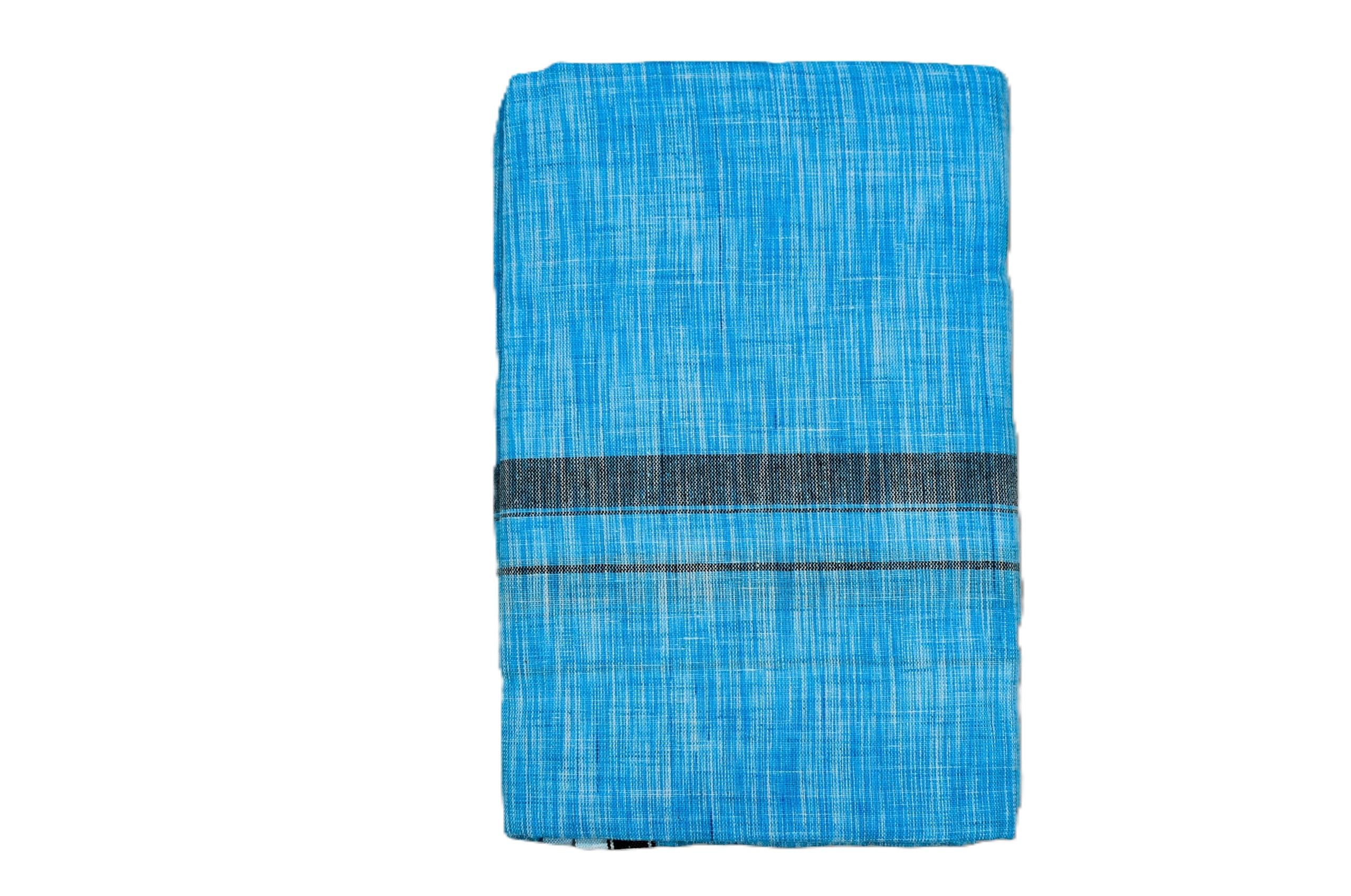 sac shree aparajeet creations Shree Aparajeet Creations Premium Quality Cotton Khadi Lungi for Men Dhoti Kerala Cotton Veshti Solid Panchalu with Varied Small Color Border Lightweight Pooja & Temple Wear-picture-20