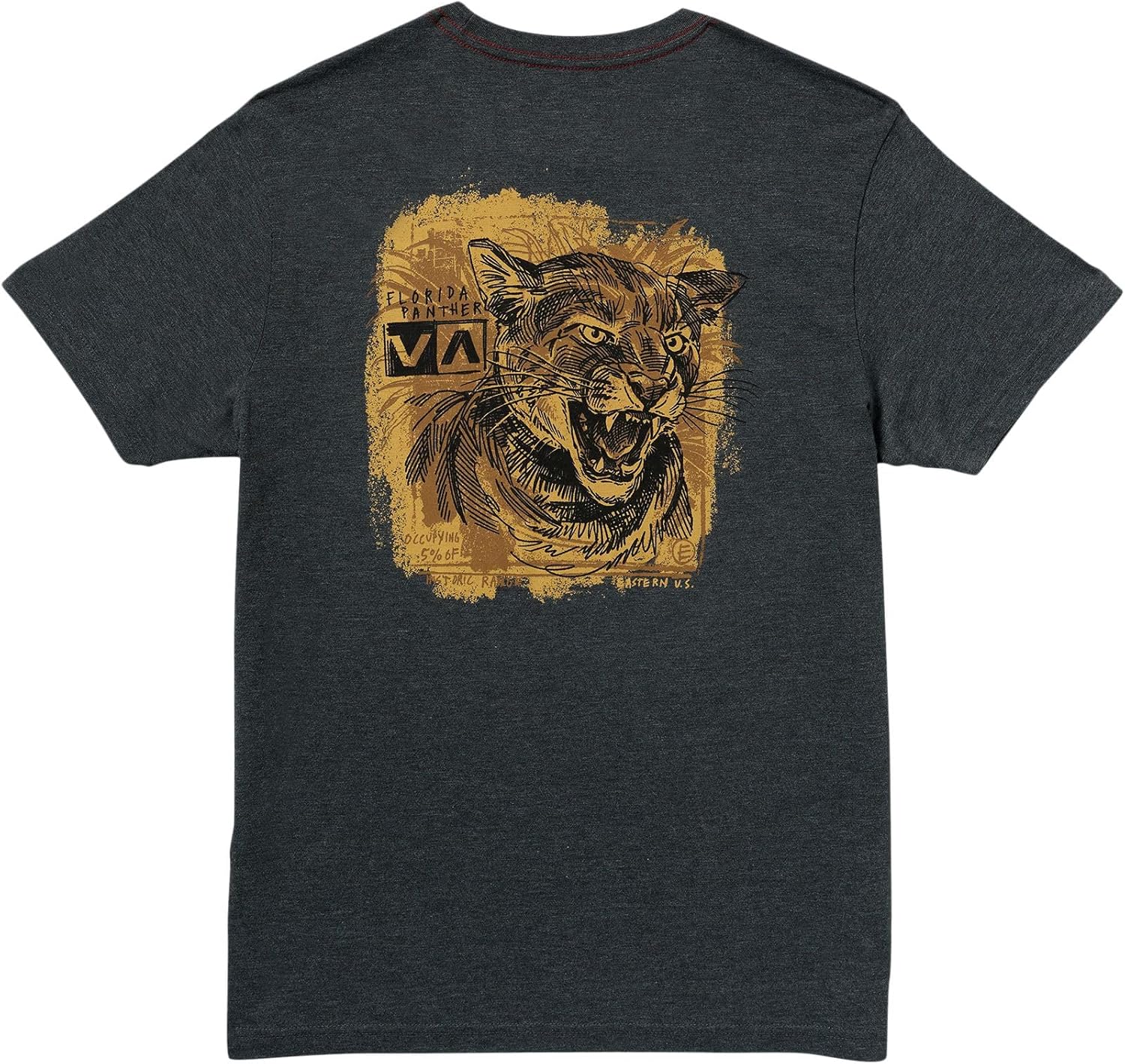 RVCA Mens Men's Horton Panther Ss Short Sleeve Tee