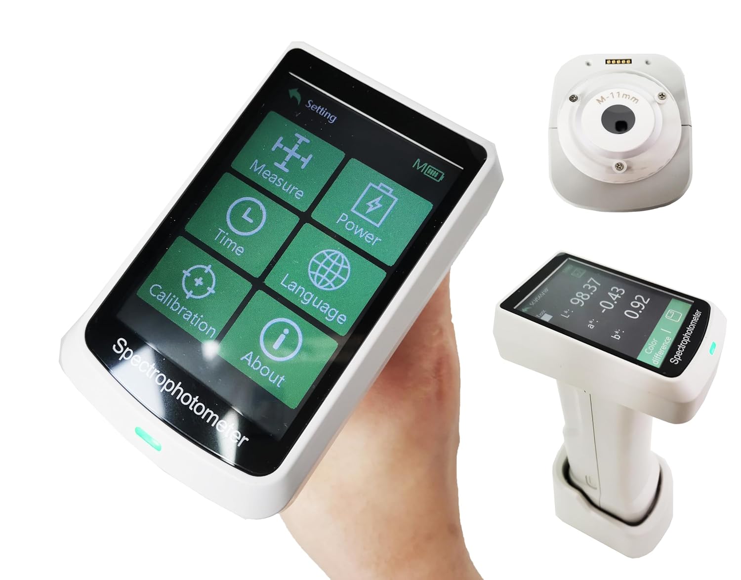 Portable Spectrophotometer Color Spectrophotometer Suitable for Paints Coatings Printing Textiles Etc with Single Caliber Φ11mm ΔE*ab≤ 0.04 LED Lighting Source