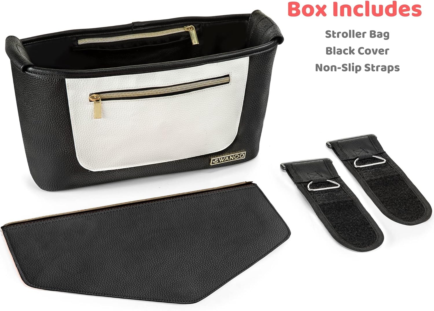 Non Slip Stroller Organizer With Black Cover