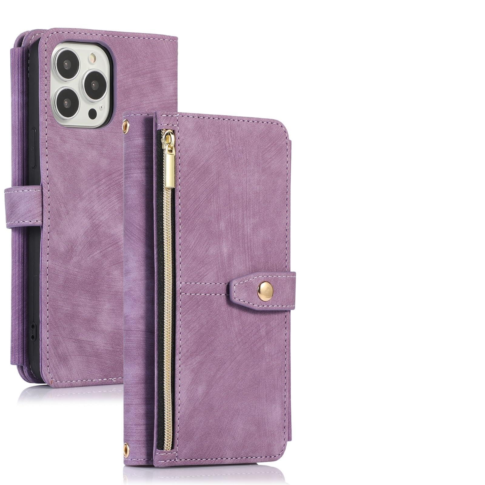 Étui cuir iPhone 15 Plus contre rayures avec porte-cartes - 8