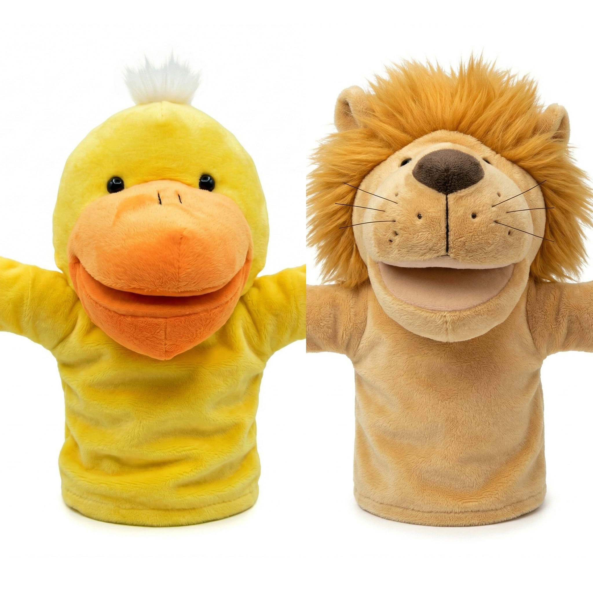 LOMTRATS Animal Hand Puppets for kids,Toddler Includes Wolf Tiger Lion Monkey So on Movable Open Mouths, Perfect for Storytelling,Teaching,Preschool,Birthday Gifts — image 1
