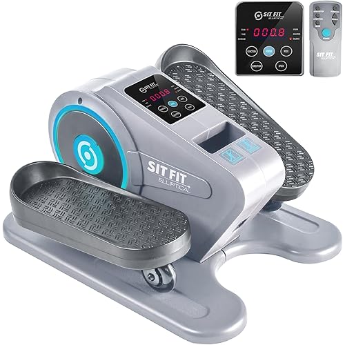 SITFIT Leg Exerciser While Sitting for Seniors, Under Desk Elliptical Machine, Leg Exercise Machine, Portable Motorized Pedal Exerciser with Remote Control, Fully Assembled for Rehabilitation