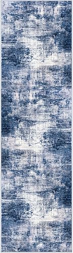 Miniatura 134 de IOHOUZE Alfombra pequeña abstracta de 2 x 3 pies, alfombra de entrada lavable para entrada interior, alfombras con respaldo de goma, alfombra gris