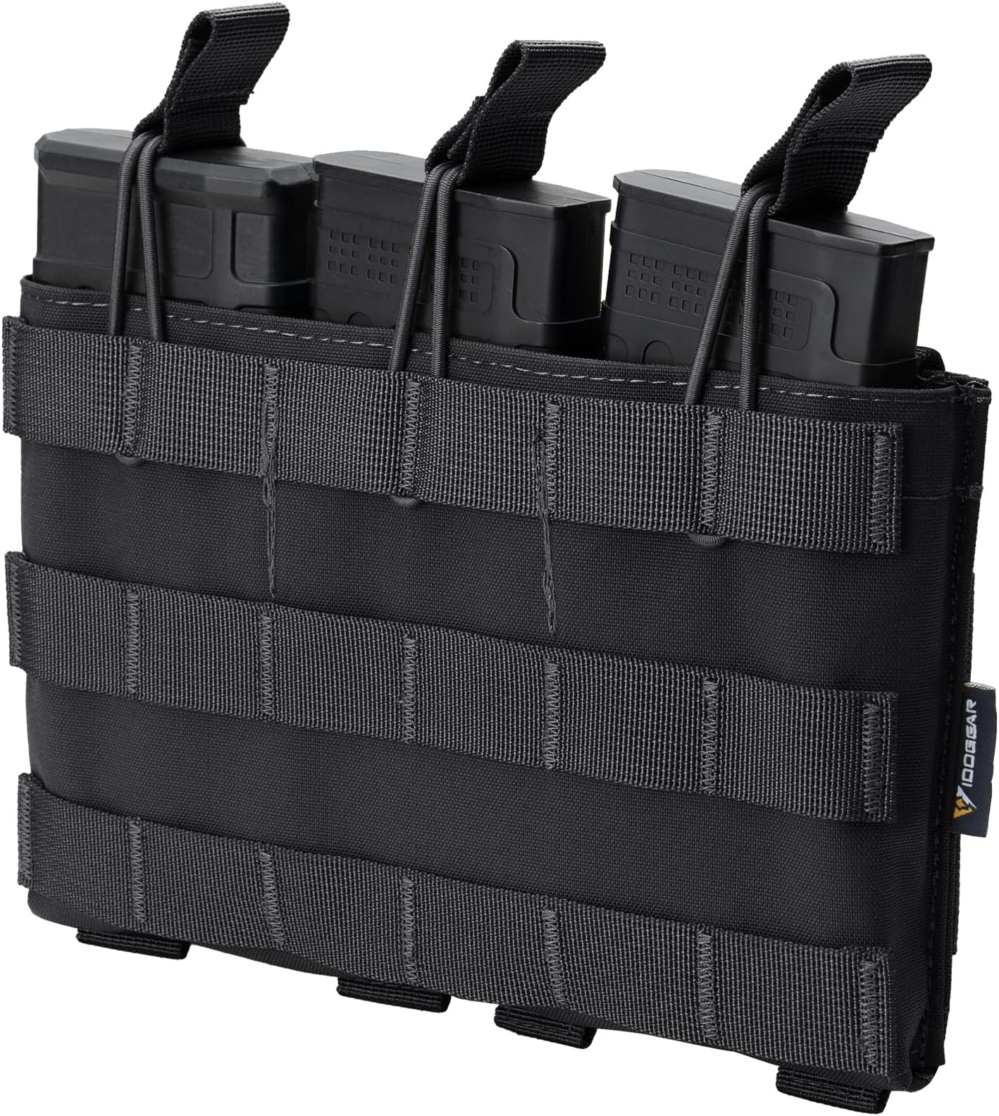 IDOGEAR Triple Mag Pouch Open Top 5.56mm Magazine Pouch Fit for M4 M16 AR-15 Tactical Molle Mag Carrier 500D Nylon Airsoft Hunting Military Gear