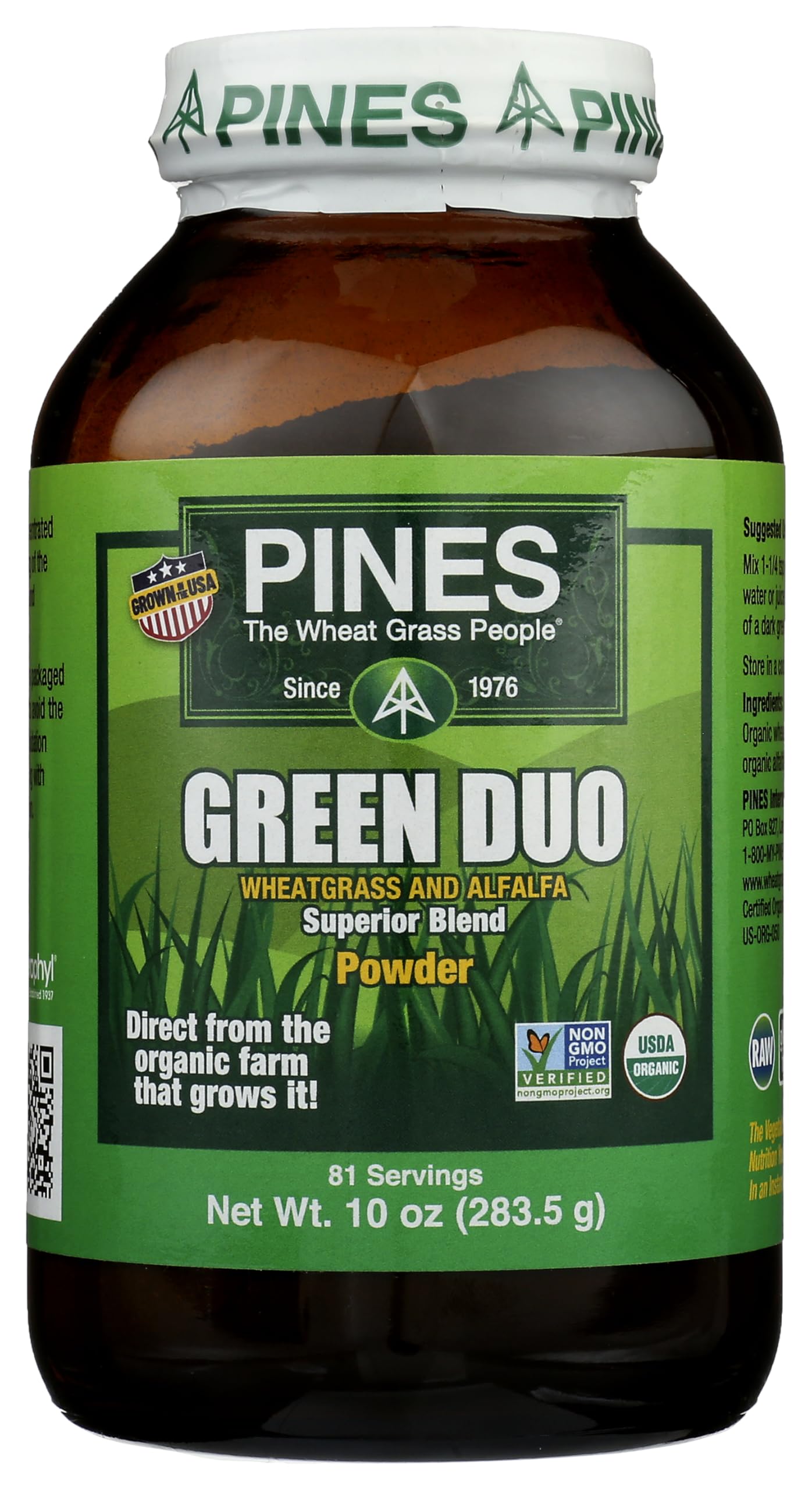 Pines Organic Wheat Grass, 500 Count Tablets