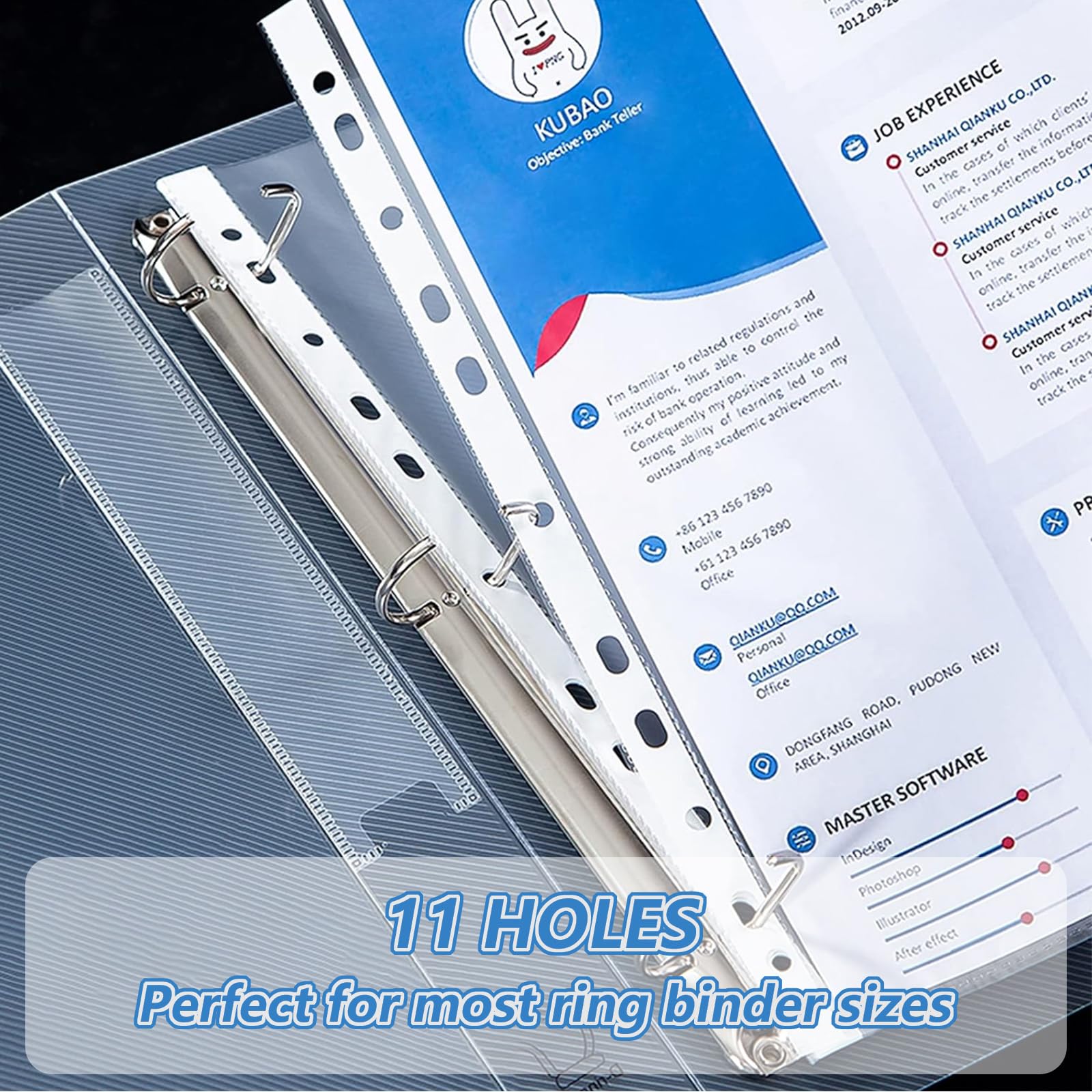 CYEER 400 Buste per Brochure A4, Extra Forti, 0,05 mm, Trasparenti, Robuste