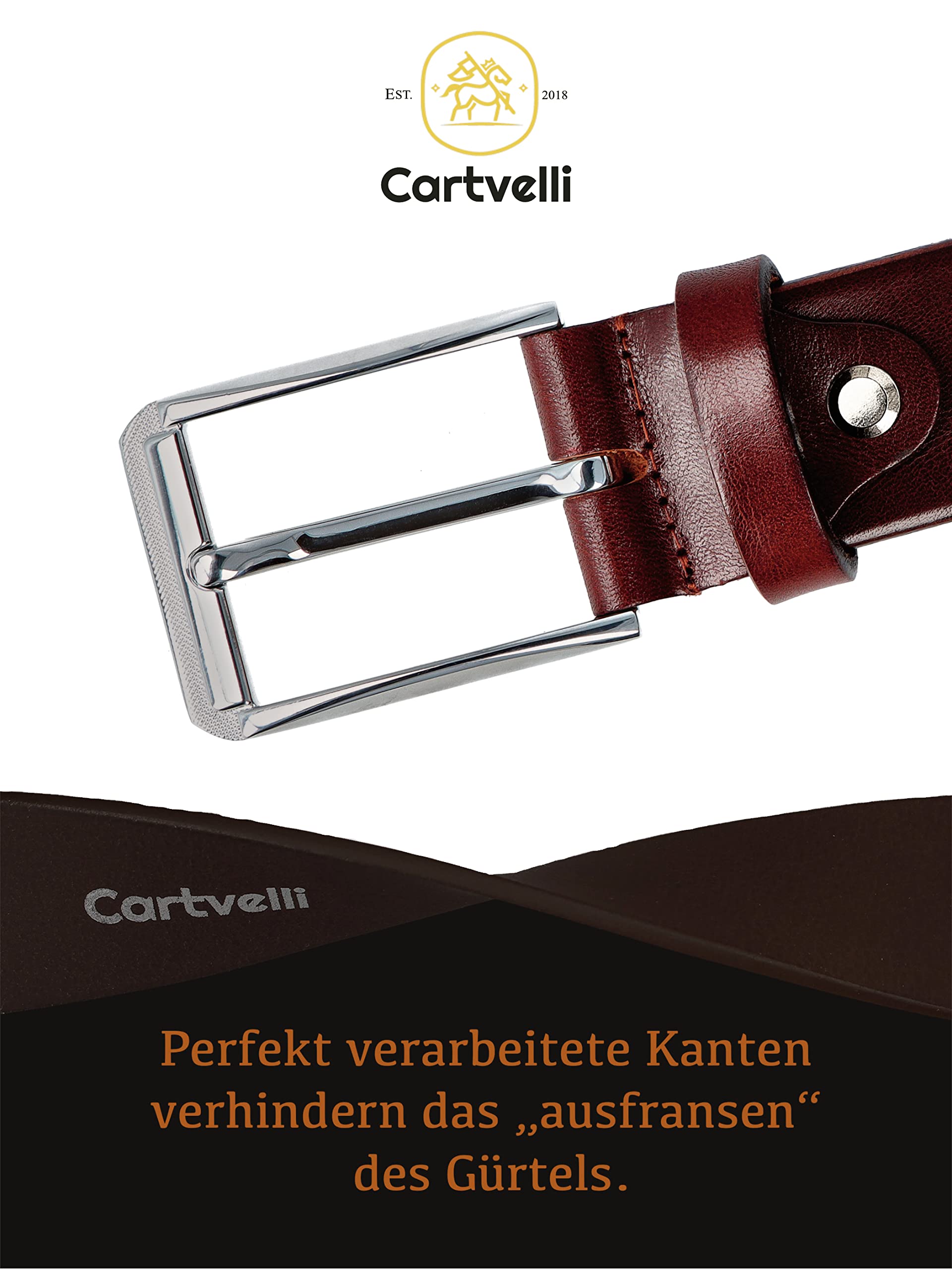 Business Ledergürtel Herren inkl. Geschenkbox Made in Germany - Echt Leder Gürtel Anzug 35mm