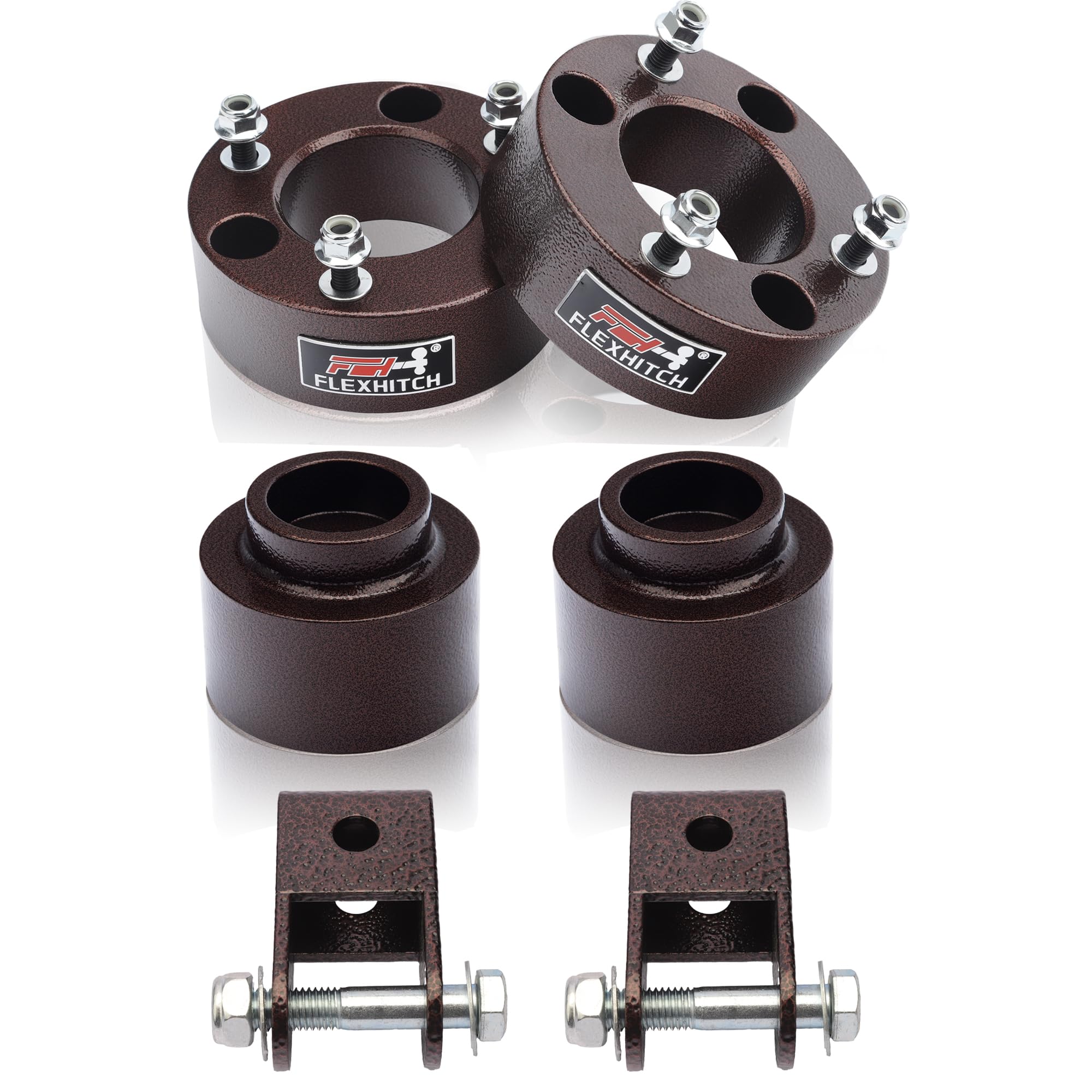 Photo 1 of 3.5" Front + 3" Rear Leveling Lift Kits for 2009-2018 Ram 1500 4WD with 2-4" Rear Shock Extensions(2PCS) Ram 1500 3.5 Inch Lift Front Strut Spacers and 3 Inch Rear Lift Spacer