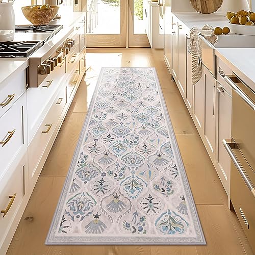 Miniatura 10 de Ashler - Alfombras bohemias vintage de 5 x 8 pies para sala de estar, lavables a máquina con parte trasera antideslizante, alfombra para interiores