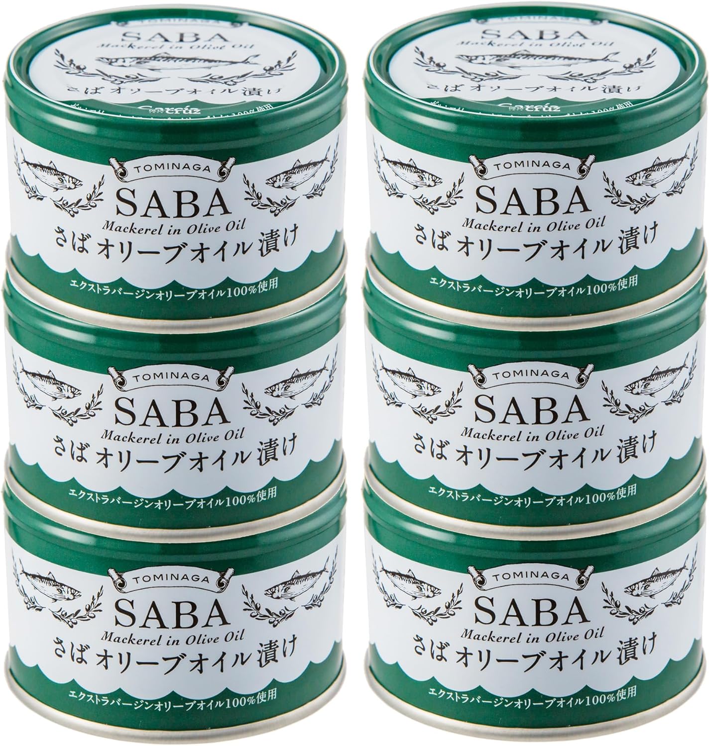TOMINAGA(トミナガ) トミナガ 国産 さば 缶詰 オリーブオイル 漬け 150g×6個 パスタ サラダ にも エクストラバージンオリーブオイル使用 DHA EPA 含有 サバ缶 防災 非常食 保存食