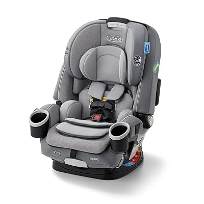 Graco 4Ever DLX 4-in-1 Car Seat, Charlie | Infant to Toddler Car Seat, with 10 Years of Use | Rear-Facing, Forward-Facing and Booster Modes | Safe, Comfortable and Convenient