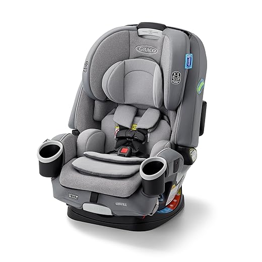 Graco 4Ever DLX 4-in-1 Car Seat, Charlie| Infant to Toddler Car Seat, with 10 Years of Use | Rear-Facing, Forward-Facing and Booster Modes | Safe, Comfortable and Convenient