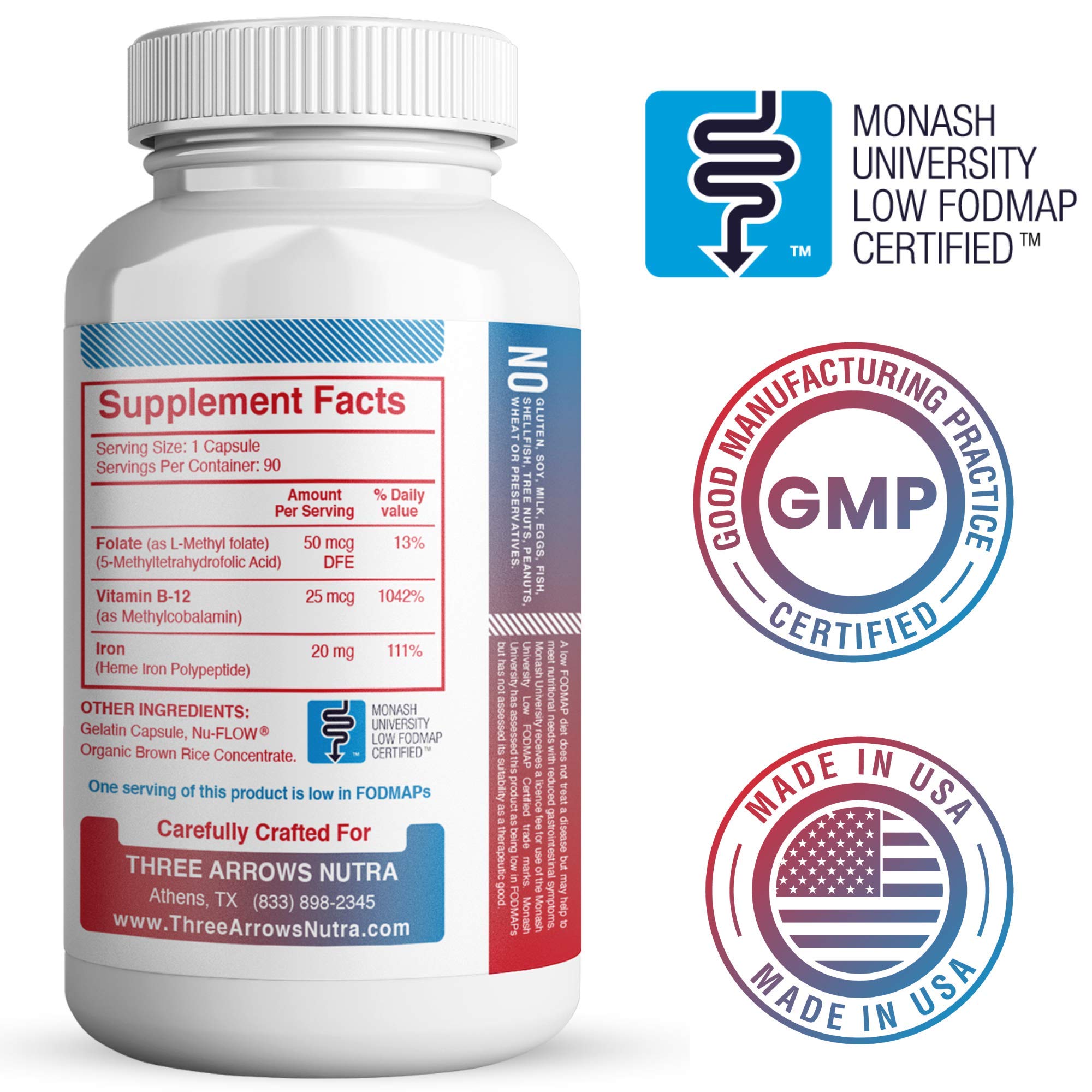 Iron Repair Plus Heme Iron Supplement, Best Absorption Gentle on