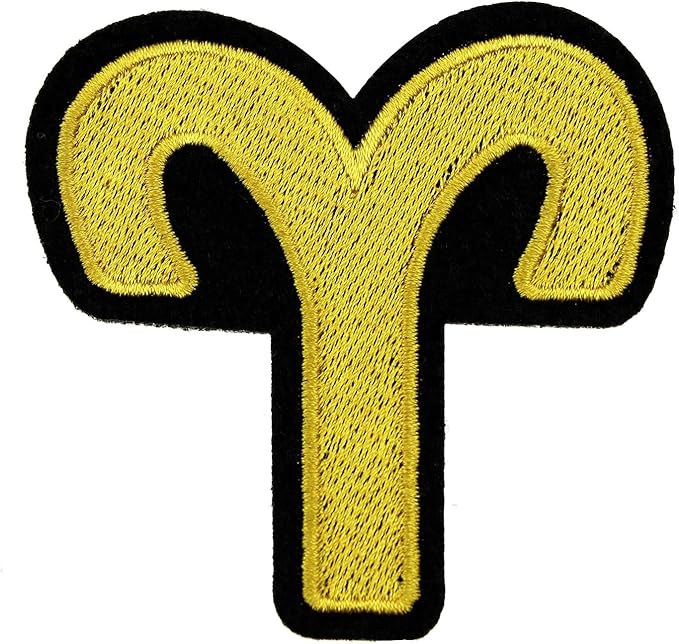 RECHERE Constellation Symbols Zodiac Embroidered Iron On Patch Applique (Aries)